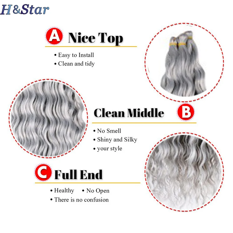 H&STAR 30inch Long Synthetic Deep Wave Twist Crochet Hair Natural  Afro Curls Crochet Braids Braiding Hair Extensions For Women