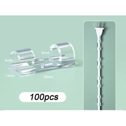 Cable Organizer Clips: Desktop ABS Wire Manager and Cord Holder (100pcs)