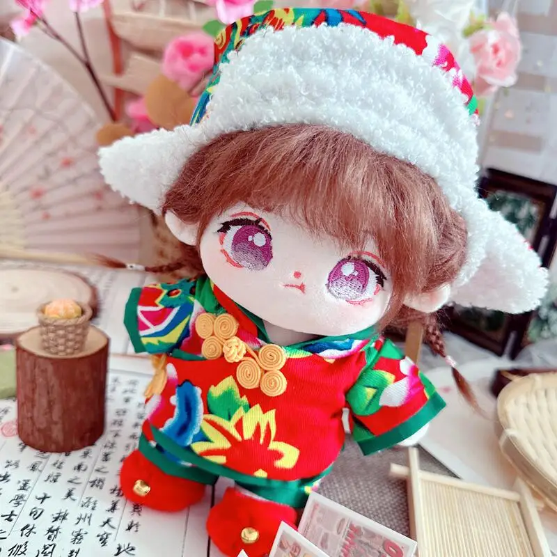 

20cm Funny Northeast Flower Cotton Coat Suit Plush Cotton Doll Cartoon Stuffed Soft Idol Doll for Kids Girls Collection Gifts