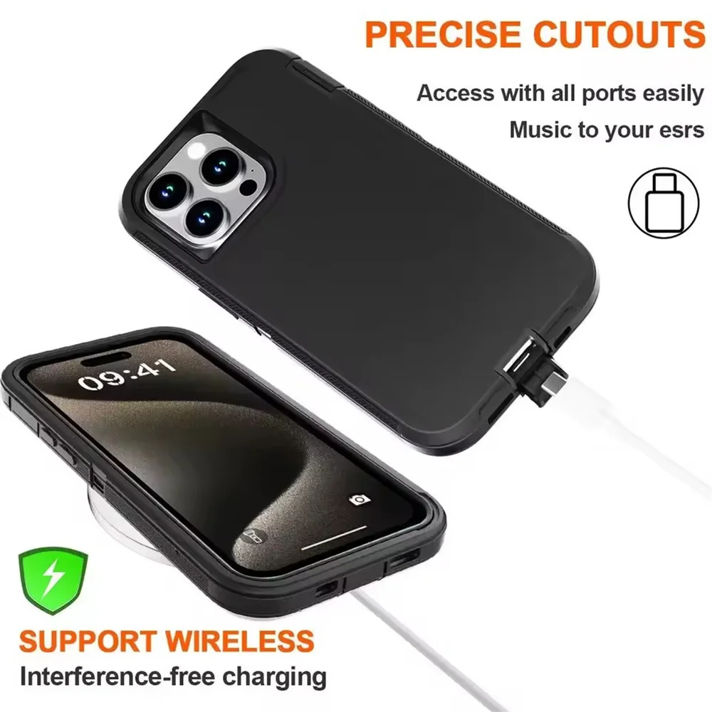 Triple Protection Heavy Duty Shockproof Phone Case - Original Hybrid Armor Cover