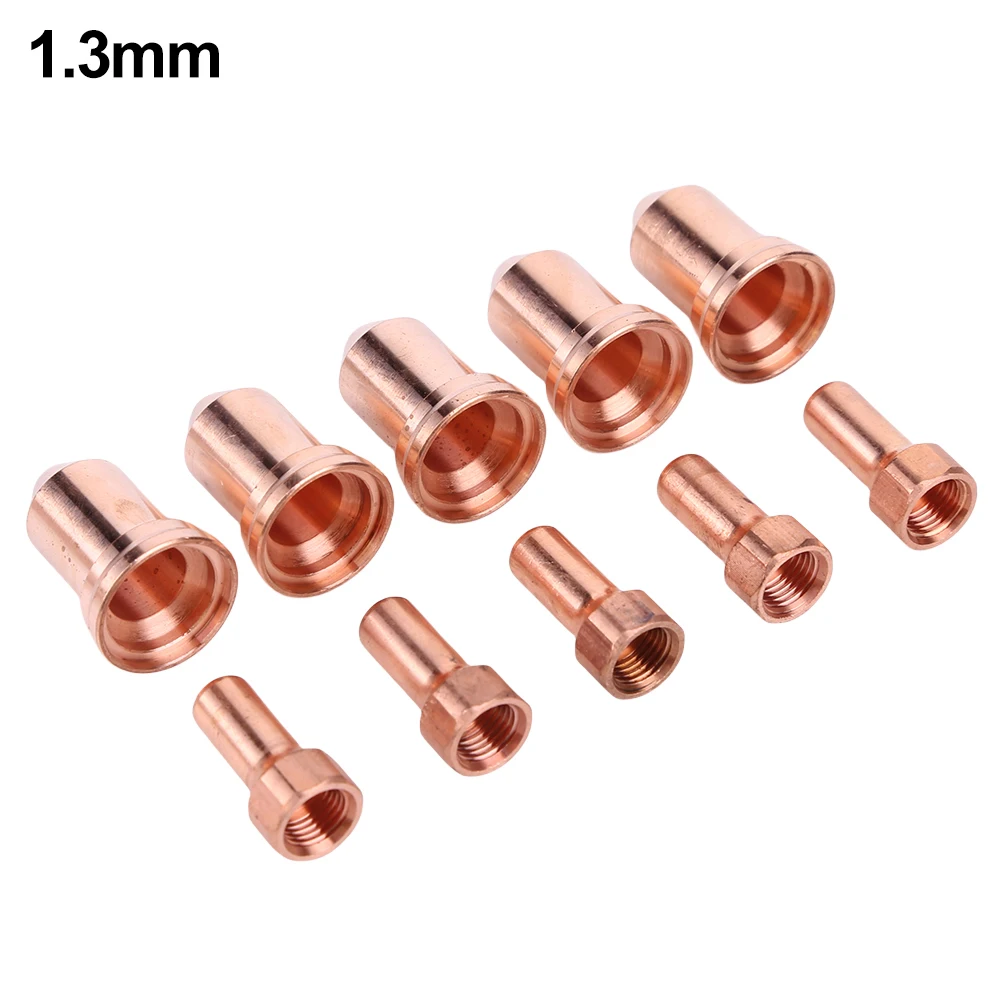5 Sets Plasma Consumables Parts Caliber 1.0/1.3mm Plasma Cutting Nozzle 51311 for PT80 PTM80 Plasma Cutting Torch
