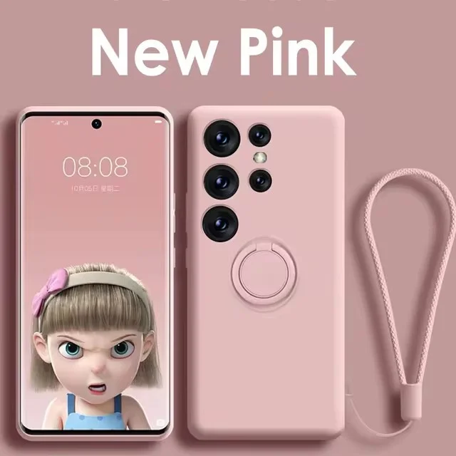 Magnetic Holder Ring Liquid Silicone Protective Case
