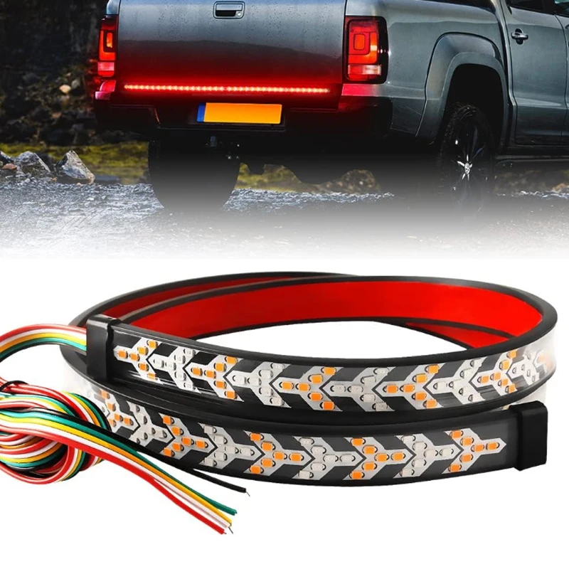 Car Strip Turn Signal Lamp Flowing Dynamic Warning Brake Reverse Tail light Truck LED Tailgate light Arrow LED Strip 12V 24V 1