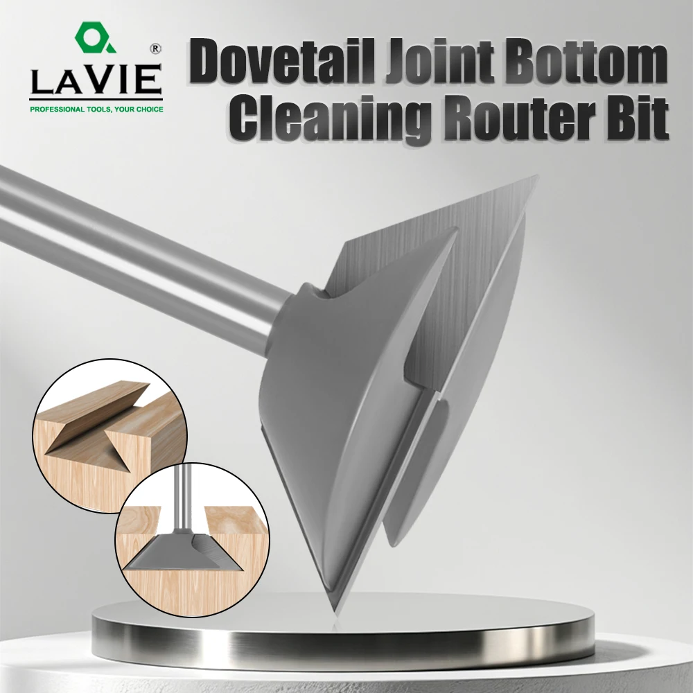 Lavie 1 Stück 8mm Schaft-Bodenfräser, Hartmetallspitze für Holz-Nutfräsen und Bodenfräsen