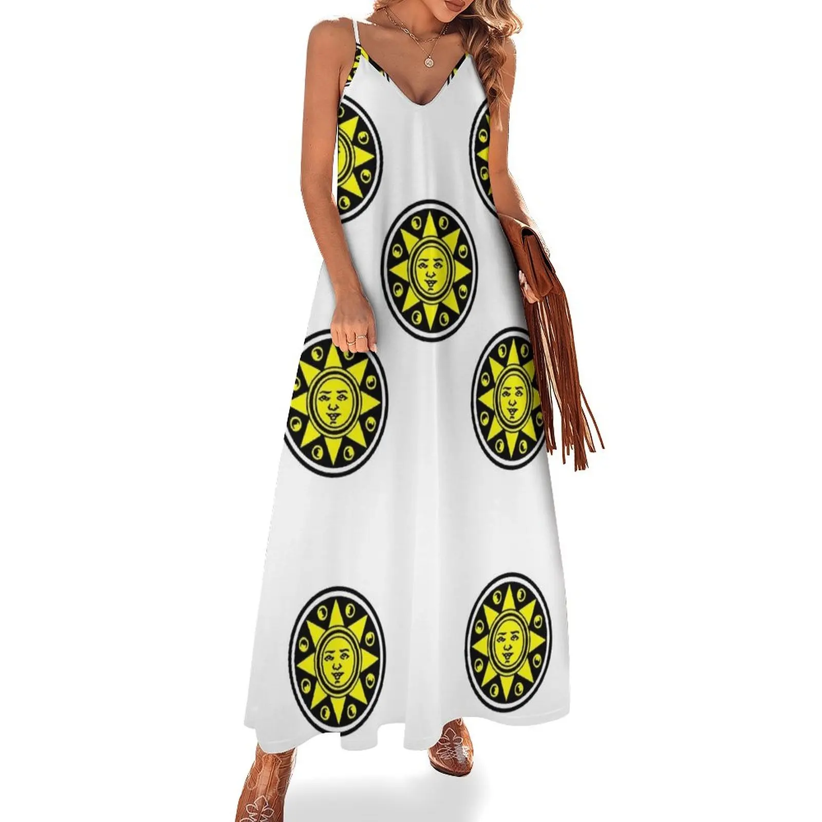 Sette Di Denari Scopa Briscola Sleeveless Dress long dress women summer summer women's suit
