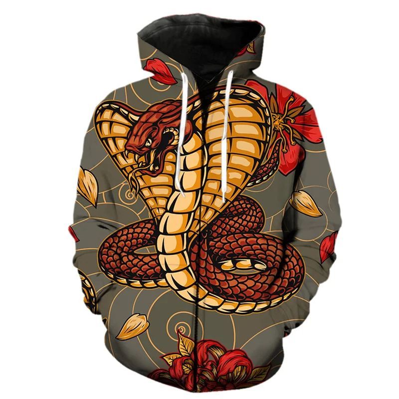 

Retro 3D Printed Orient Cobra Dragon Zipper Hoodie Men Fashion Long Sleeve Tops Sweatshirt Cool Streetwear Harajuku Hoodies