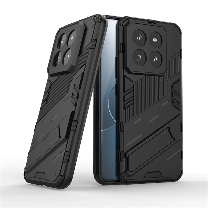 Per Xiaomi 14 Pro Case Capa Bumper Punk Phone Rubber Bracket Armor Hard Back Case Per Xiaomi 14 Pro Cover Per Xiaomi 14 Pro 5G