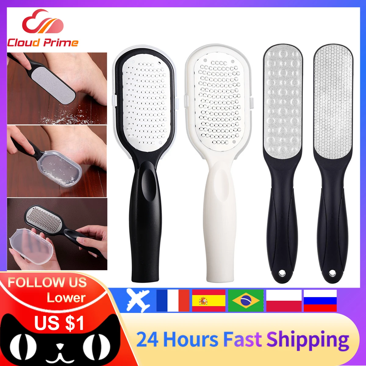 1 Pcs Professional Stainless Steel Callus Remover Foot File Scraper