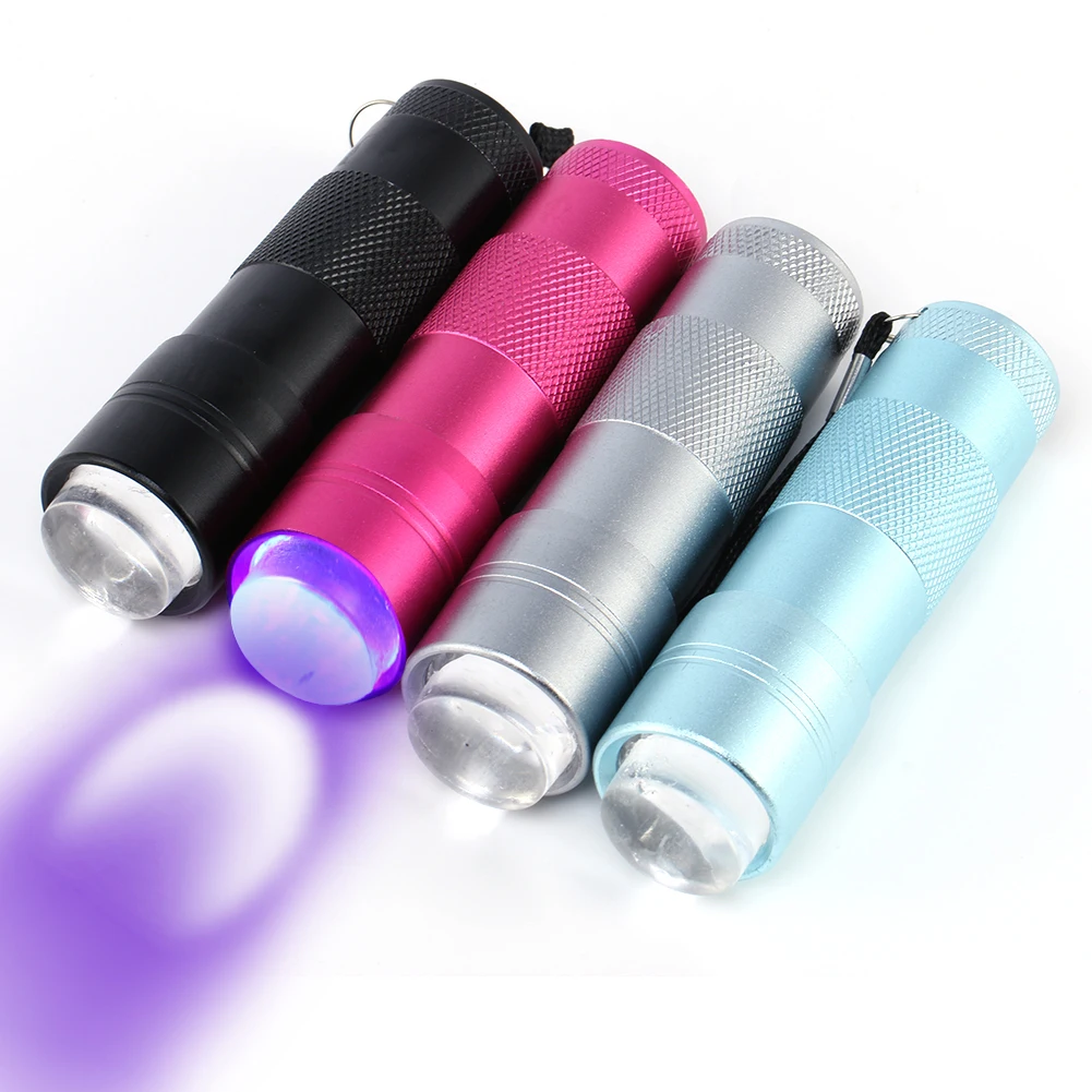 Mini UV LED Light Nail Dryer Torch UV Flashlight Nail Gel Mask Fast