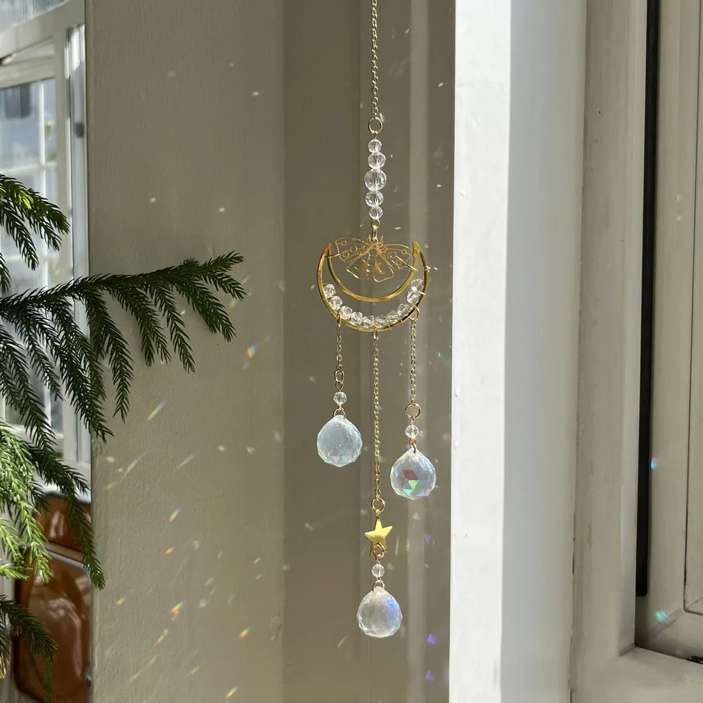 Crystals Suncatcher Butterfly Sun Catchers Colorful Crystal Chandelier Pendant Wall Hanging Tree Window Prism Orname
