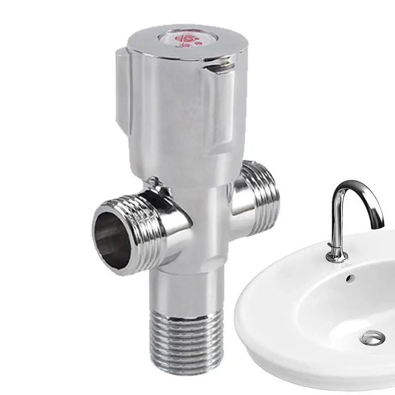 

3 Way Tee Connector Rotating Hose Fitting Tee For Hot And Cold Water Rustproof Tee Connector Plumbing Equipment For Kitchen
