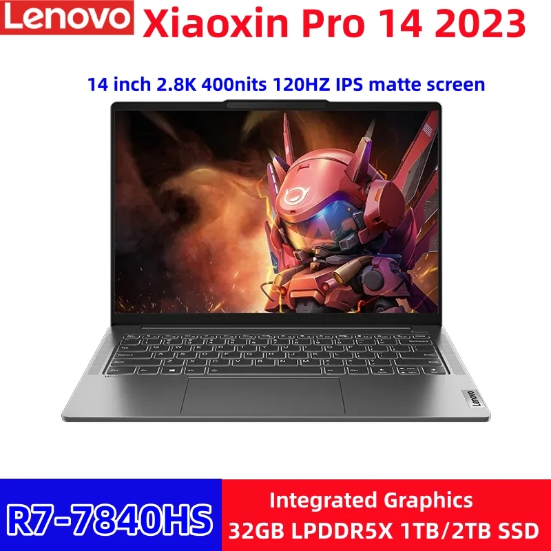 

Lenovo Xiaoxin Pro 14 Laptop 2023 AMD Ryzen7 7840HS Radeon 780M 32G LPDDR5X 1T/2T SSD 2.8K 120Hz IPS Screen 400nits Notebook