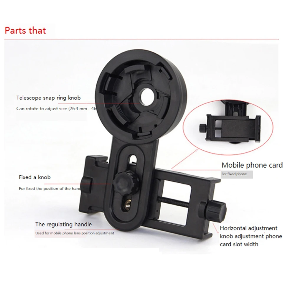Binoculars Telescope Accessories Adapter Connector Clip Fit Mobile Phone Bracket for Binocular Holder Watching
