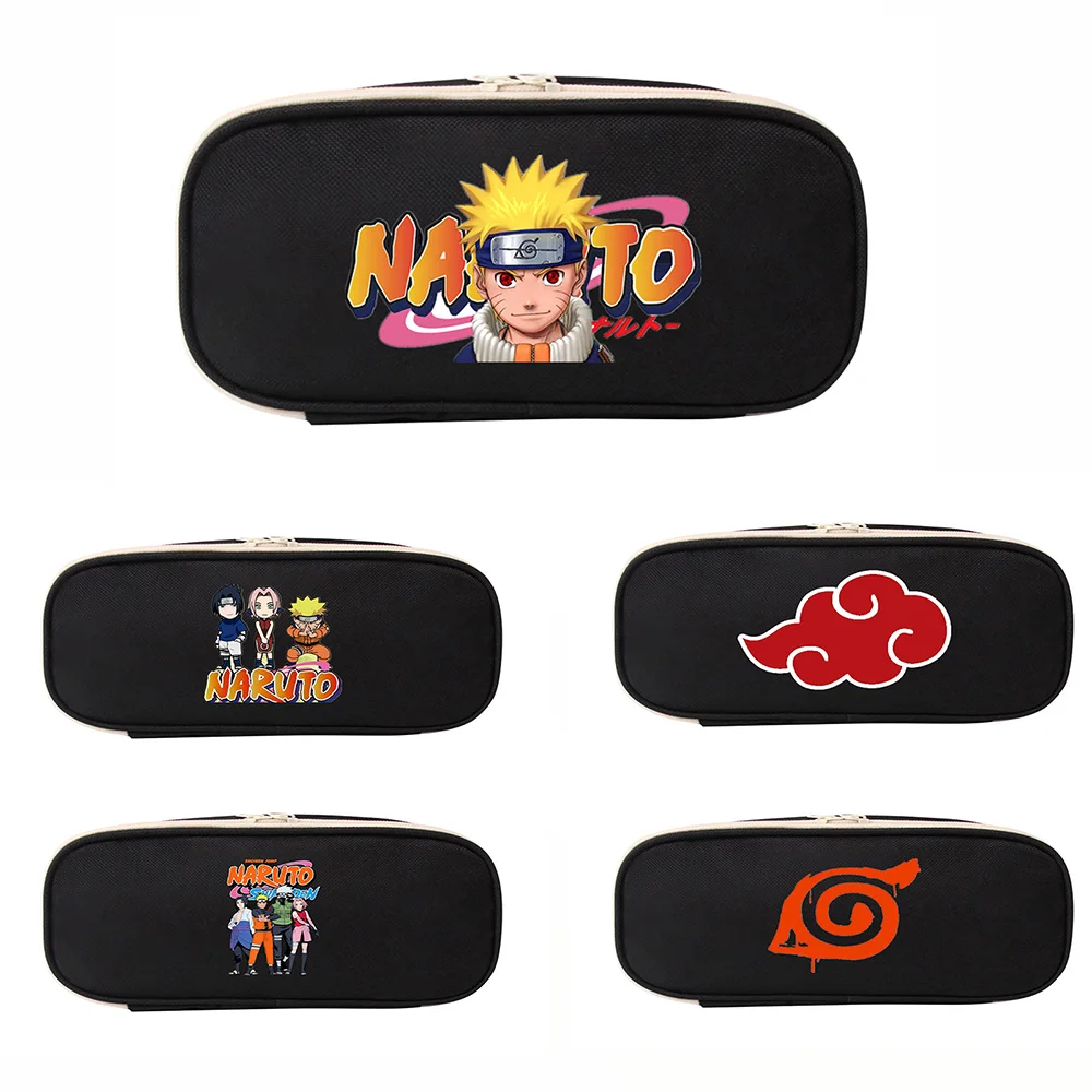 Naruto Uzumaki Anime Figura Lápis Case para Crianças, Carteira