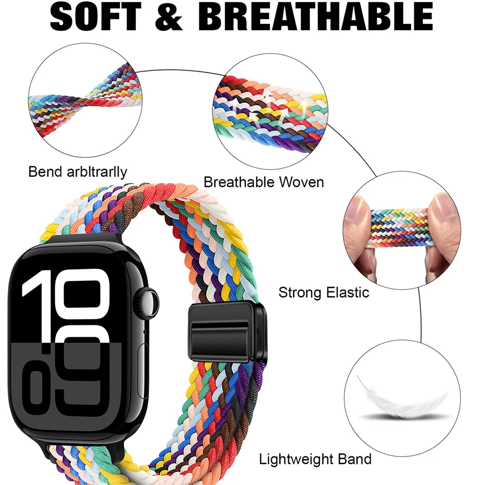 Compact Nylon Elastic Braided Bracelet