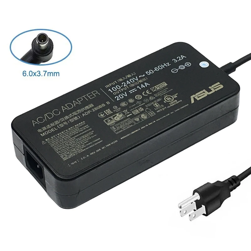 純正 ASUS 280W ゲーミング ACアダ プター プラグ6.0x3.7mm 純正 ASUS 280W ゲーミング ACアダ プター プラグ6.0x3.7mm