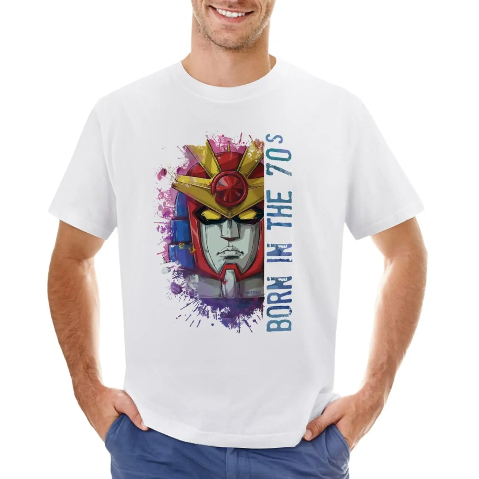 Daitarn 3 - Daitan Iii - Born Negli Anni '70 T-Shirt Anime Vestiti Moda Coreana Magliette Pesanti Per Uomo