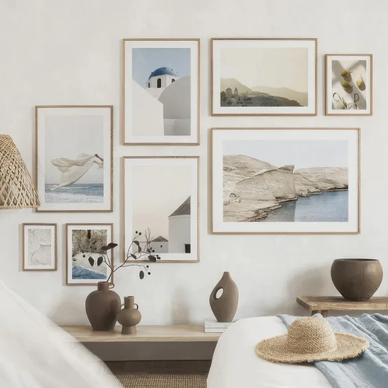 Tropical Blue Sea and White Sand Beach Canvas Wall Art
