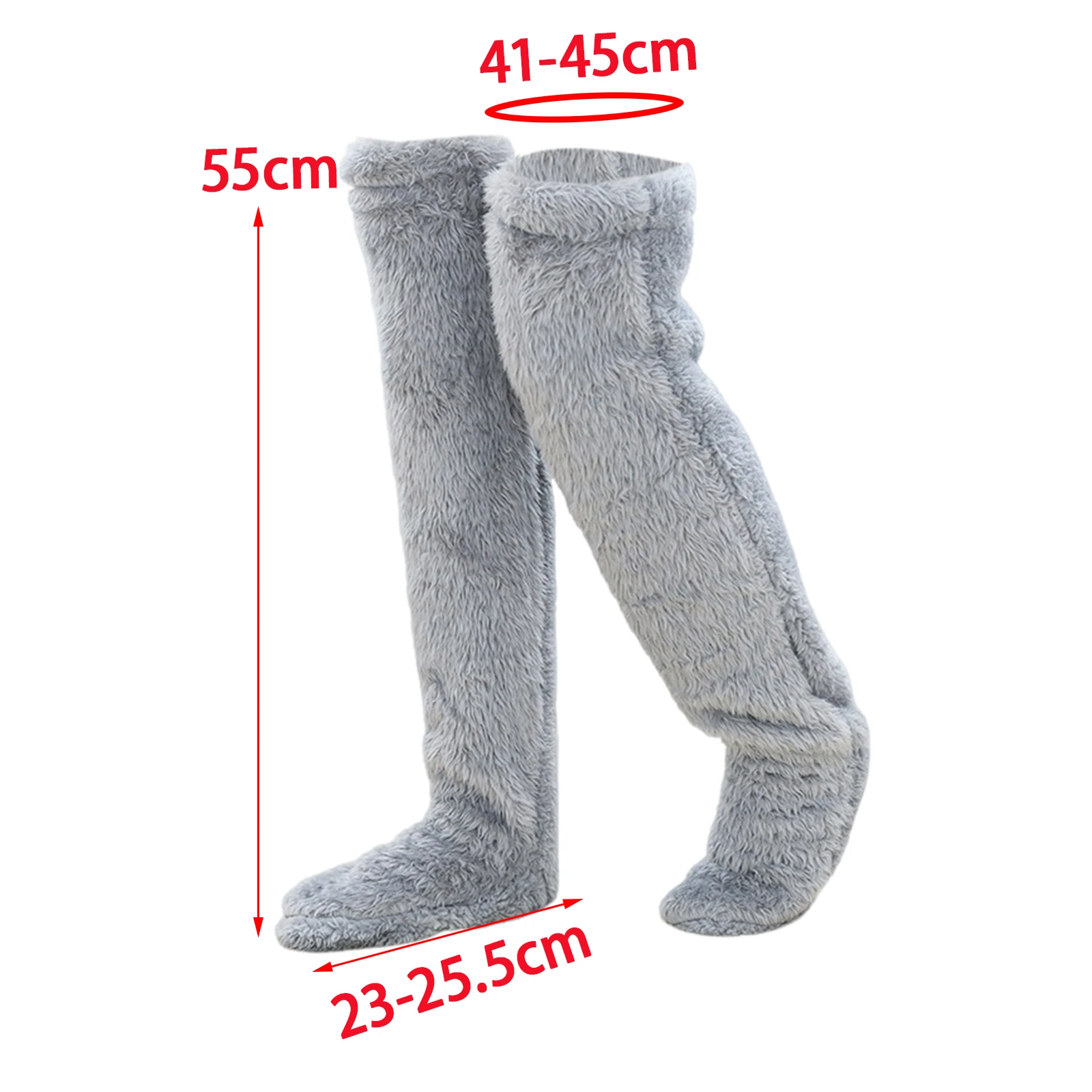 Thigh High Socks Over Knee Fuzzy Socks Boot Socks Stocking Legging Stocking Plush Leg Warmers for Office Living Room Women Kids