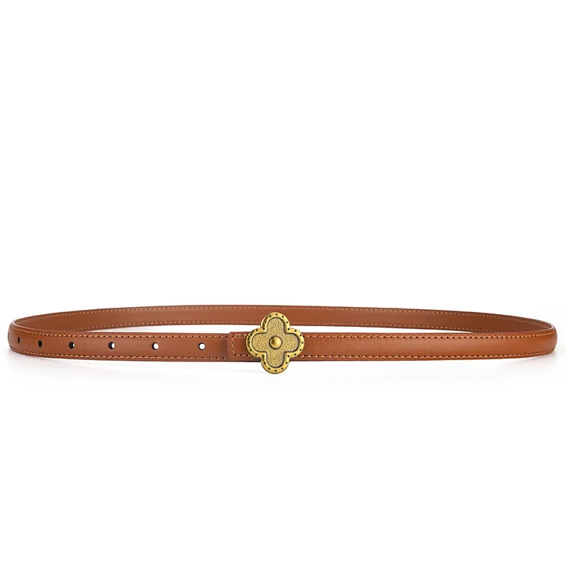 

1.5 Width Woman Belt Genuine Leather Pu Mixed High Quality Ladies Strap Luxury Fashion Designer Flower Metal Buckle Waistband