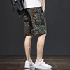 Beach pants men's summer thin ethnic style printed capris, trendy loose, elastic, breathable BOY's shorts 5