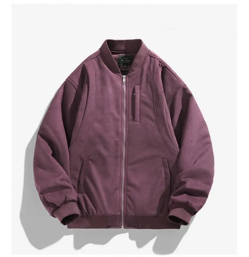 2023 Winter Hot Selling Cotton Padded Men's Women's Suede Cotton Baseball Suits Casual Fashion Couple Solid Color Cotton Coat