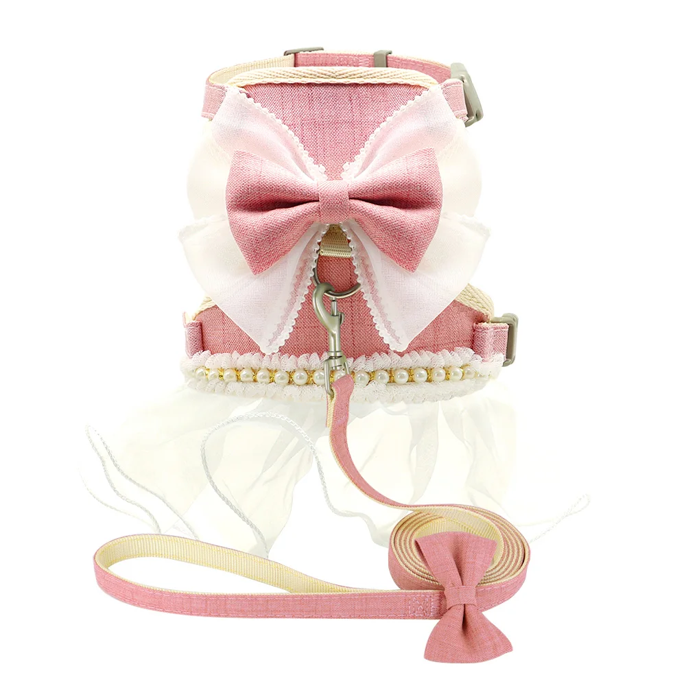 Cute Bowknot Cat Harness Leash - PeticaDeals