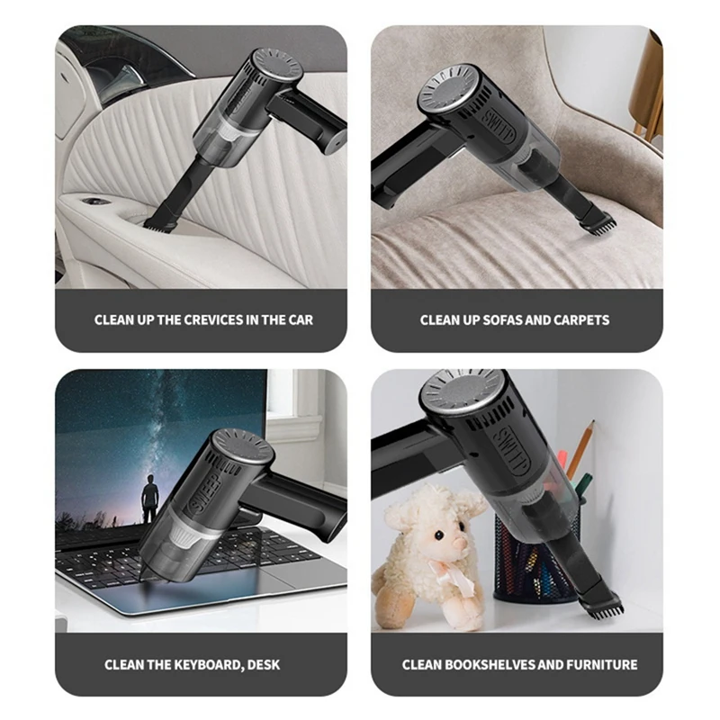 Aspirapolvere Per Auto Aspirapolvere Senza Fili Usb Ricaricabile Mini Aspirapolvere Per Auto Portatile Senza Fili Per Uso Domestico-A
