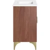 Daylight Bathroom Vanity Cabinet with Ceramic Sink Basin, 36 Inch, White Walnut 3