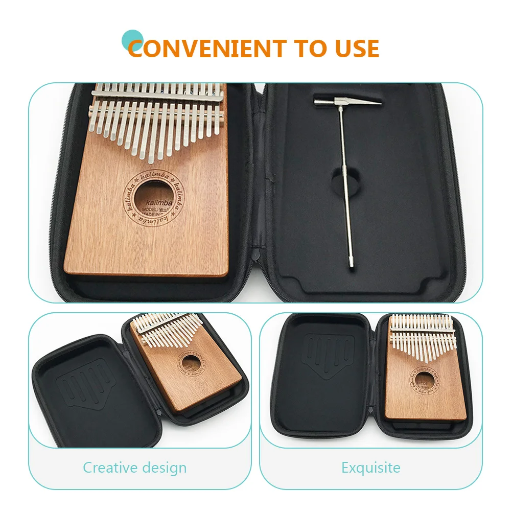 EVA Prime Thickened Kalimba Storage Bag Durable Thumb Piano Bag for Travel Kalimba Case Finger Piano Storage Case