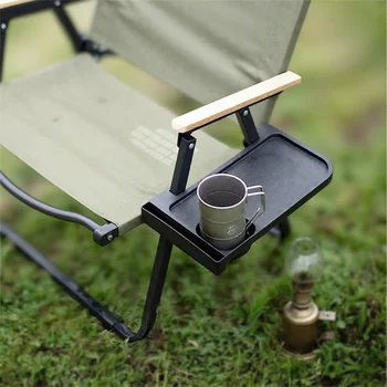 Outdoor Camping Chair Side Storage Tray Recliner Chair Tray Camping reunion Accessories Folding Universal Cup Holder Tool