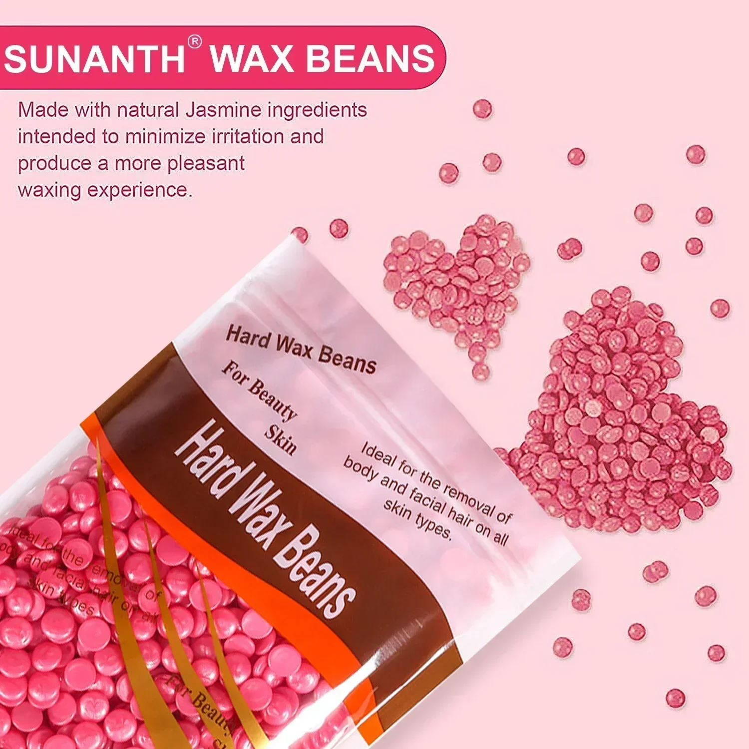 Hair Removal Wax Hard Wax Beans Beauty Wax 400/300/200g Waxing Wax Beans for Hair Removal Full Body Hot Film Hard Depilatory Wax Beads for Heater Machine