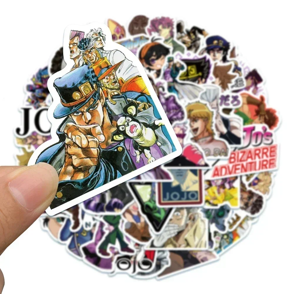 50pcs 애니메이션 JoJos 기묘한 모험 스티커 DIY 기타 가방 스케이트 보드 노트북 전화 데칼 스티커에 대 한 만화 데 칼