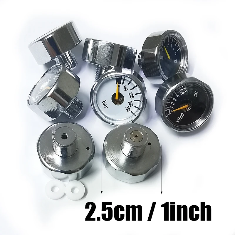 Hand Pump Valve Regulator Mini Gauge Manometre 25mm 1inch Diving Mountaineering