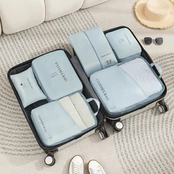 Ultimate Travel Essentials Set: Waterproof, Space - Saving, Easy - Care Storage Bags (Sky Blue)