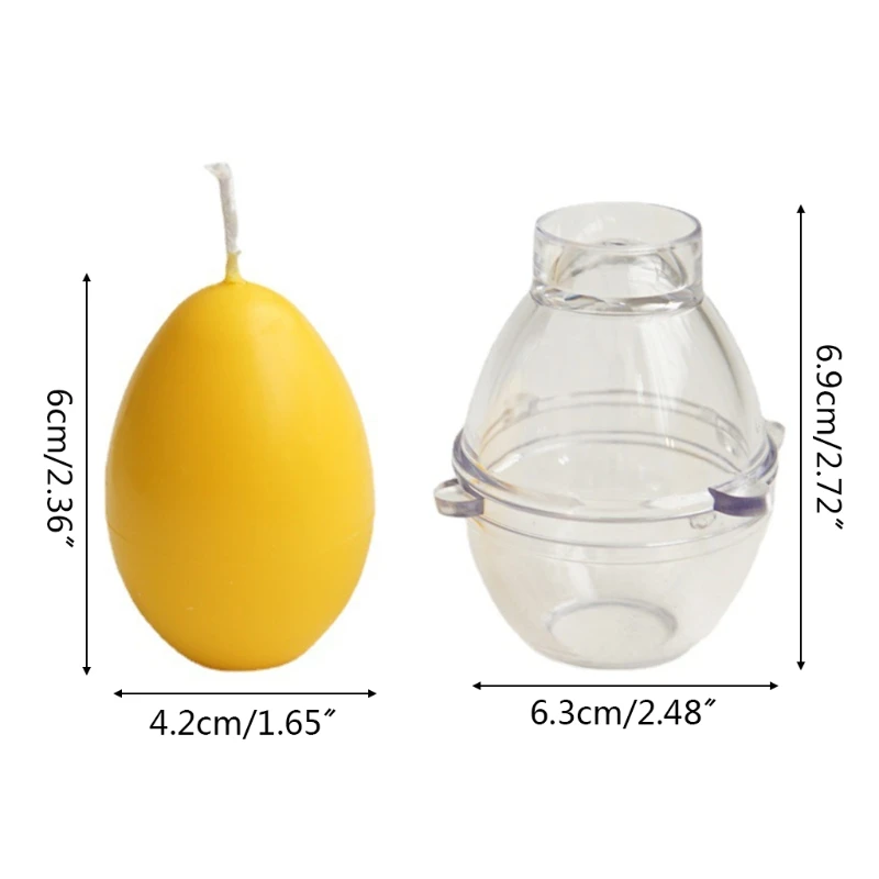 Resin Mold 3D Egg Plastic Mold Multifunctional Crystal Resin Mould for DIY Handmade Scented Candles Soaps Home Decor 270F