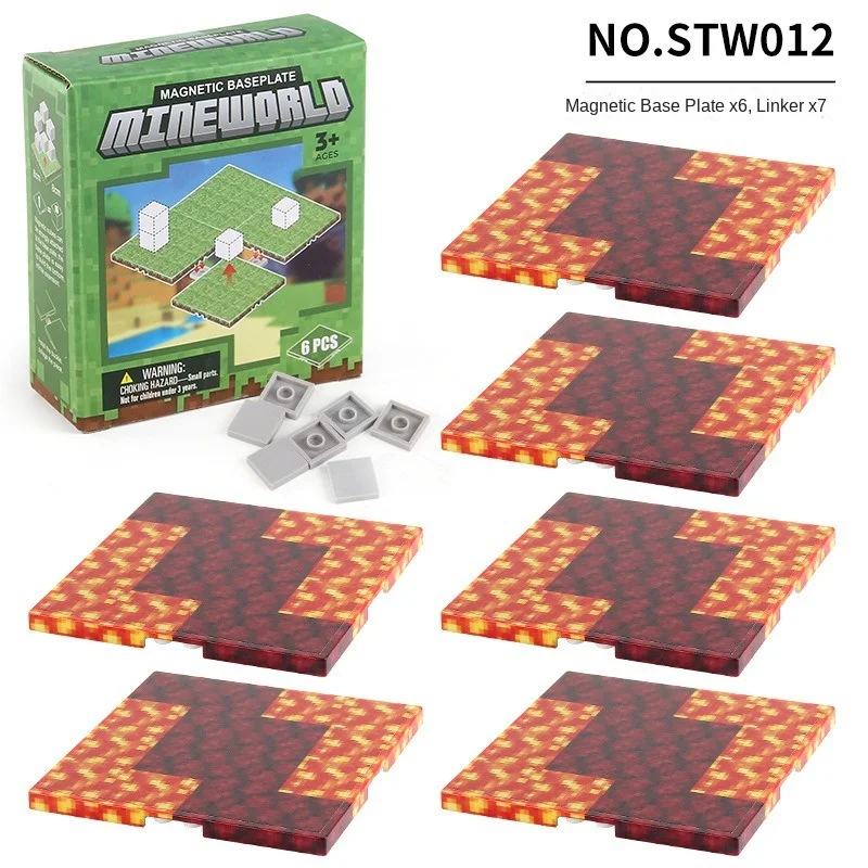 Magnetic Building Blocks Toy Set with Variety Baseplates