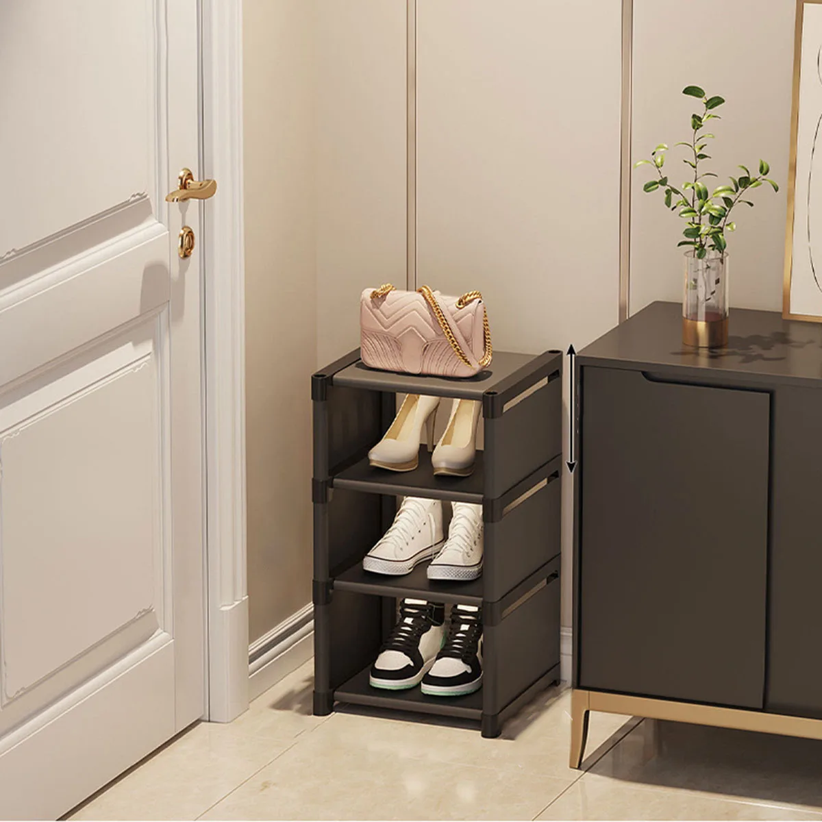Entry-level Home Shoe Rack Storage Cabinet Freely Combined Small Area Occupied shoe rack shoe organizer shoe cabinet