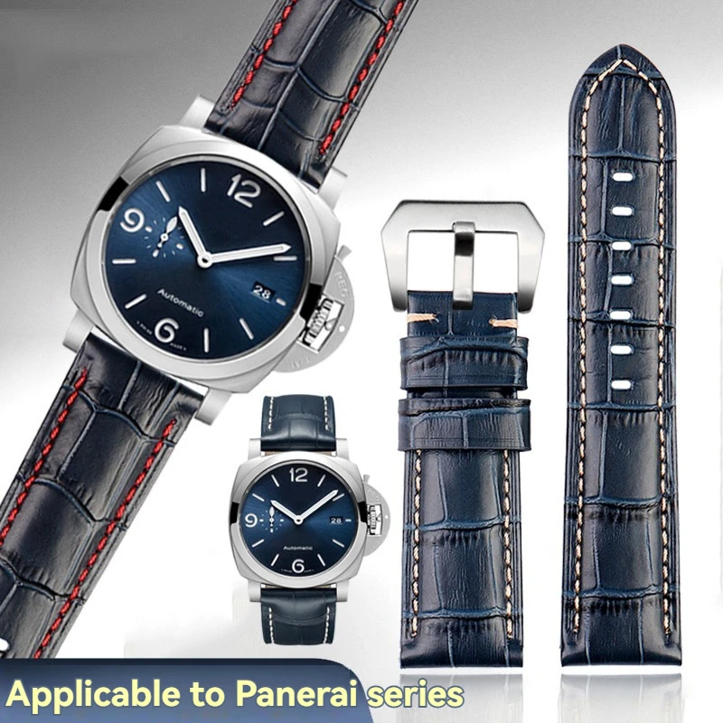 22Mm 24Mm 26Mm Cinturino In Pelle Cinturino In Pelle Da Uomo In Pelle Di Coccodrillo Cinturino In Pelle Da Uomo In Pelle Per Panerai Pam688 441/1313