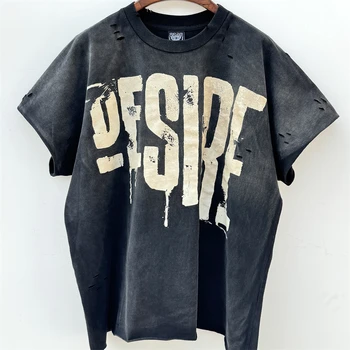Washed Saint Punk art limited edition BOX TEE Hand Worn Vest T-Shirts Men Women High Quality T Shirt 1