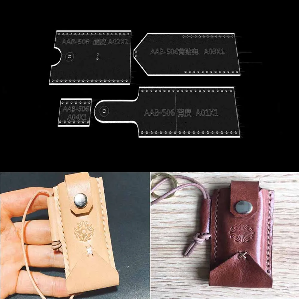 

Leather Bag Pattern Making with Kraft Paper and Acrylic Templates for U-disk and U-shield memory card package