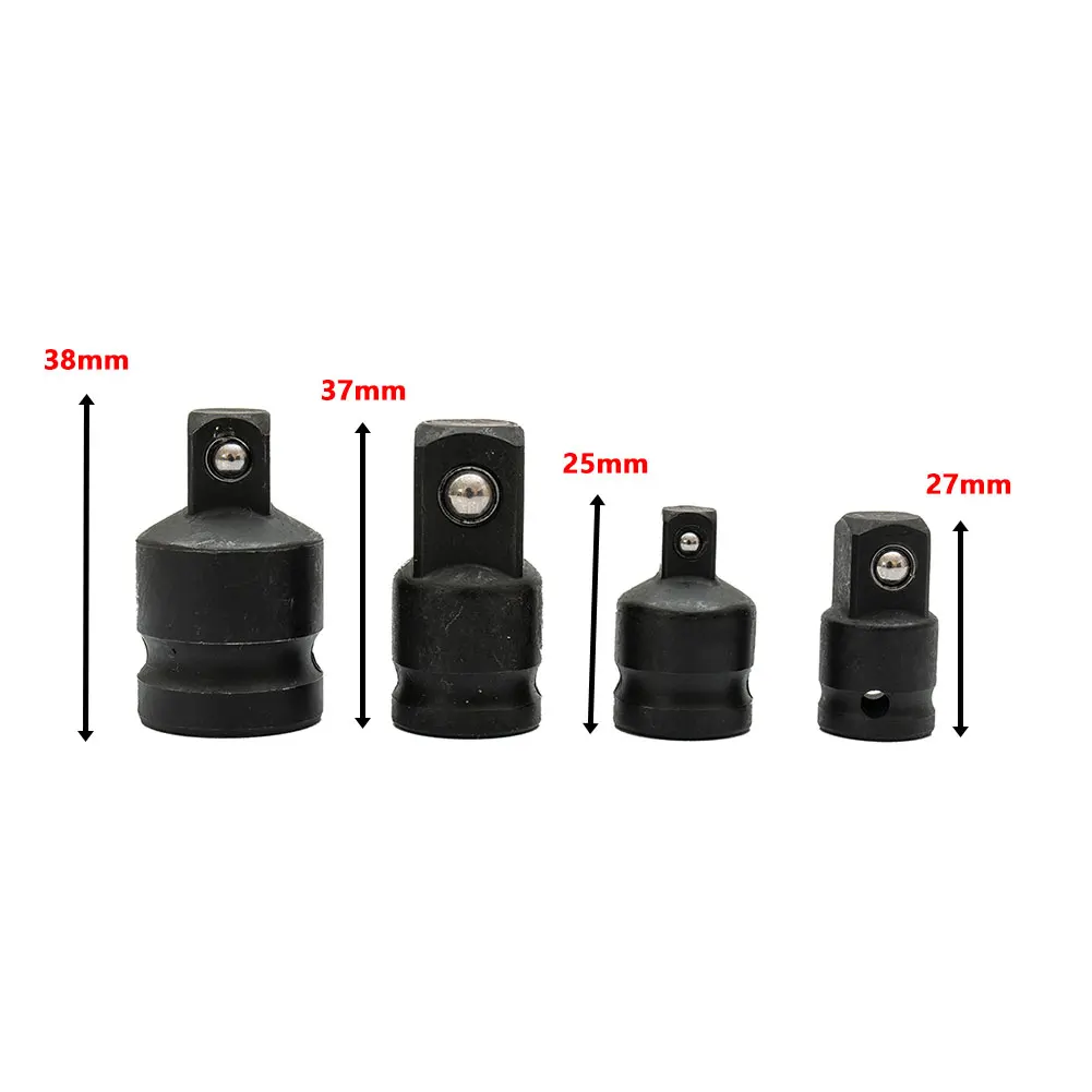 

4pcs/set 1/4 3/8 1/2 Steel Air Impact Adapter Converter Socket Set Reducer Drive These Adapters Power Tool Accessories