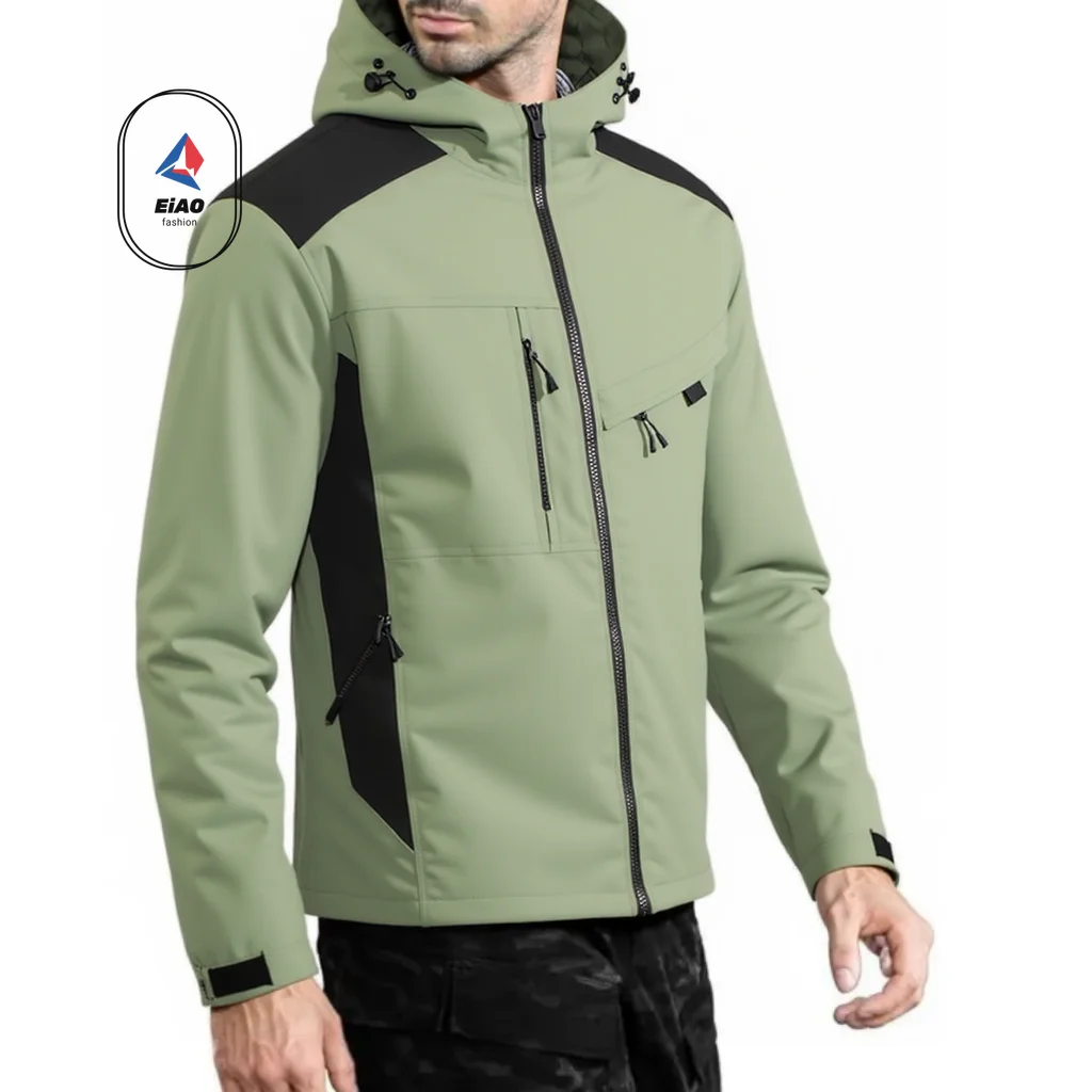 EiAO Mens Waterproof Windbreaker Jacket Lightweight Outdoor Sports Coat for Hiking Golf Cycling Raincoat Windproof Breathable​