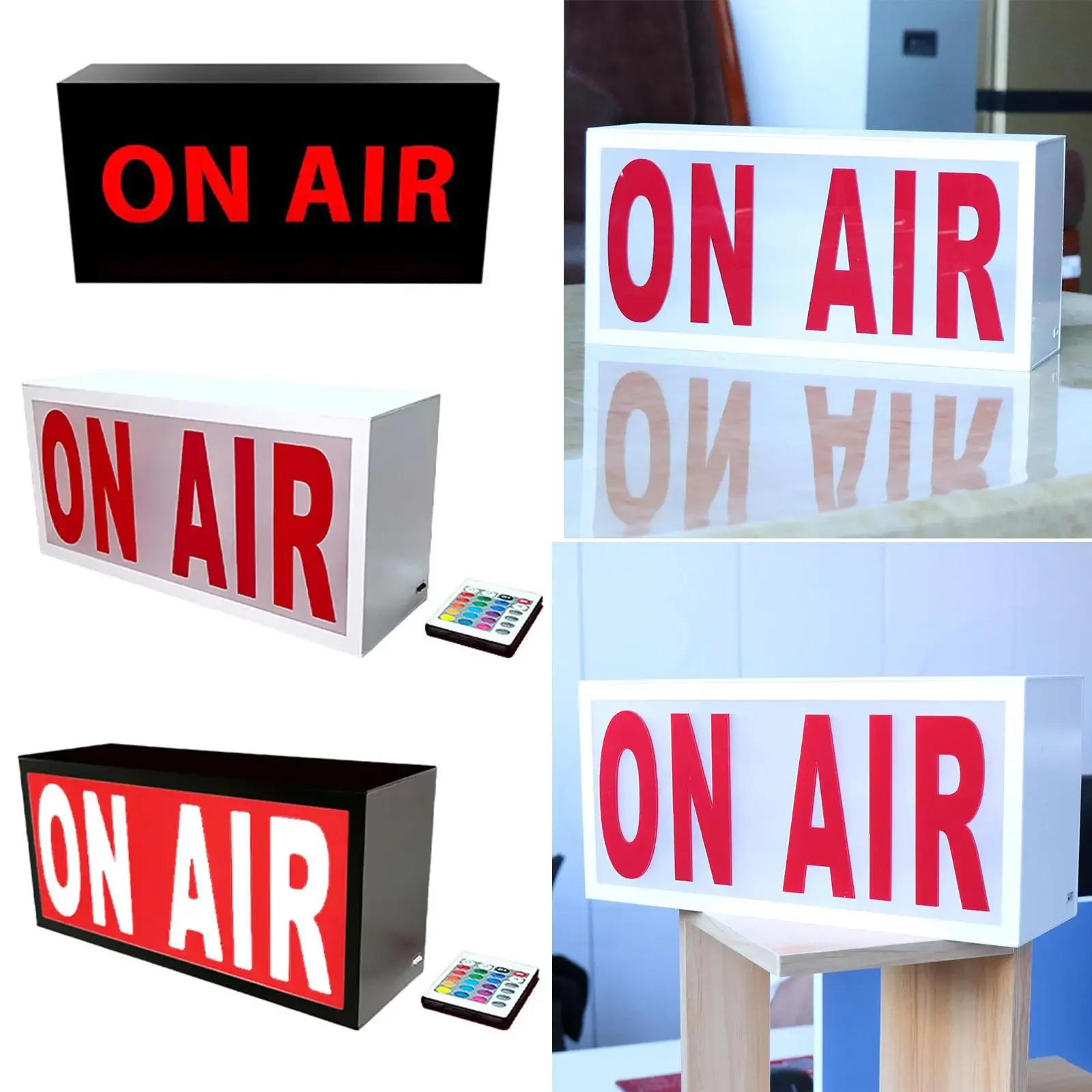 On The Air Light up Sign LED는 디밍이 가능한 기능으로 조명됩니다. 바 시네마 스튜디오 펍 벽 장 기록 표시