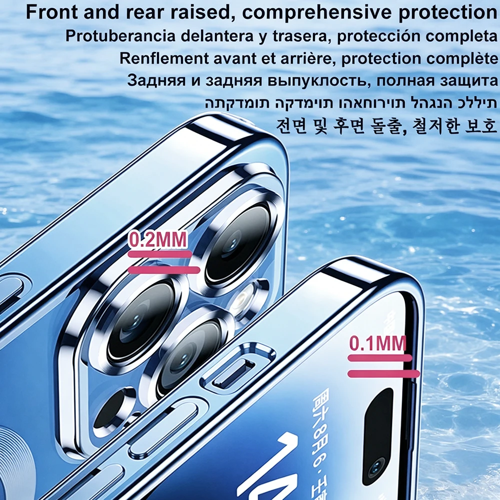 Enhanced Wireless Magnetic Plating Cover with Full Camera Protection and 6K Glass