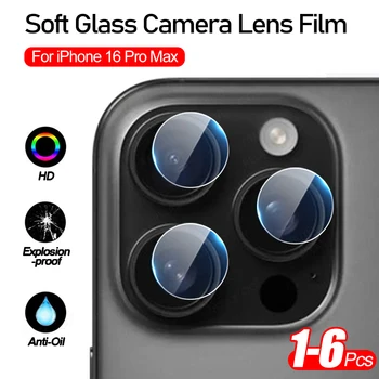 1-6 pezzi protezione fotocamera per Apple iPhone 16 Pro Max 5G 17 Air 17Pro Max pellicola per lenti in vetro morbido iPhone16 Plus 16Pro 16ProMax 16+