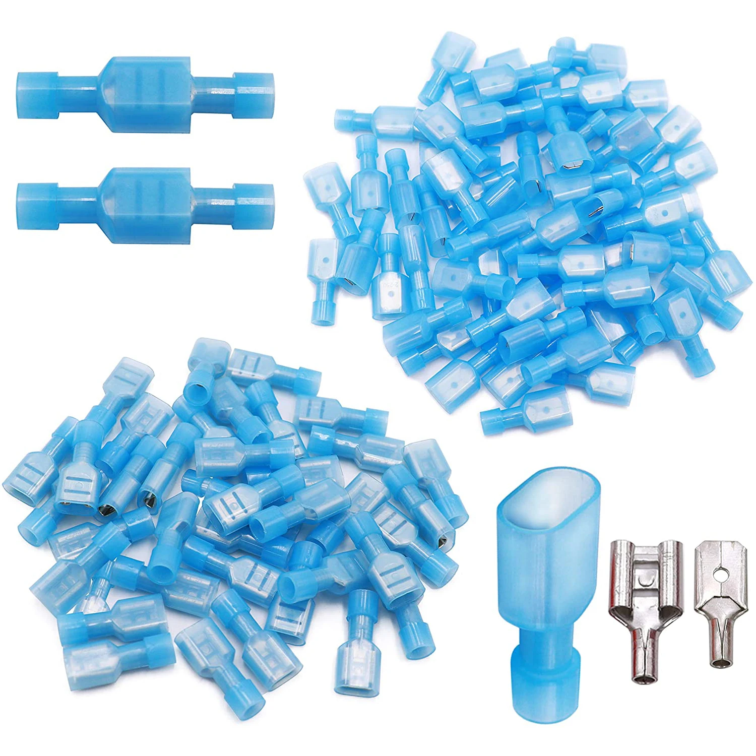 20PCS Male/Female Quick Disconnects Spade Wire Crimp Terminal