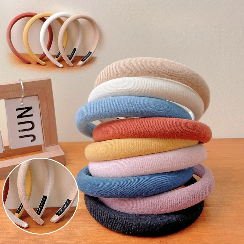 

2023 New Children's Sponge Hair Band Little Girl Headband Simple Hair Clip Hair Accessories Girls Autumn and Winter Headwear