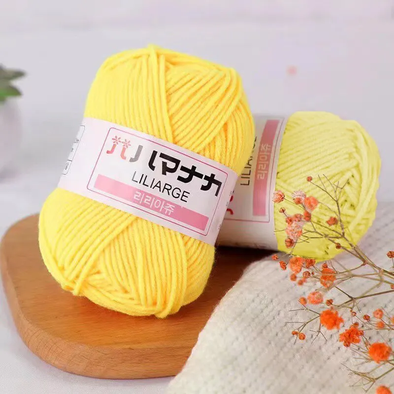 Baby Knitting Wool Yarn for DIY Sweater Milk Soft Cotton Thick Yarn Fiber Velvet 3Pcs knitting wool yarn