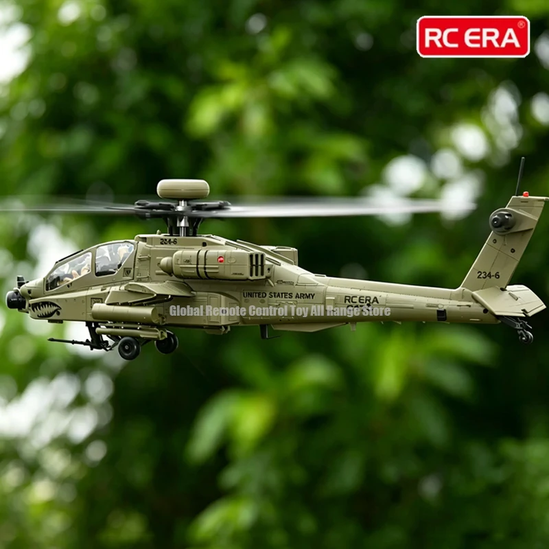 RC ERA C170 RC Helicopter 1:48 Apache Brushless Stunt Armed 6CH RC Helicopter Model with 6-axis Gyroscope Stabilization Toy Gift - 4